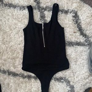 Black tank bodysuit